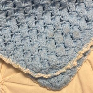 Handcrafted Blue Crochet Blanket